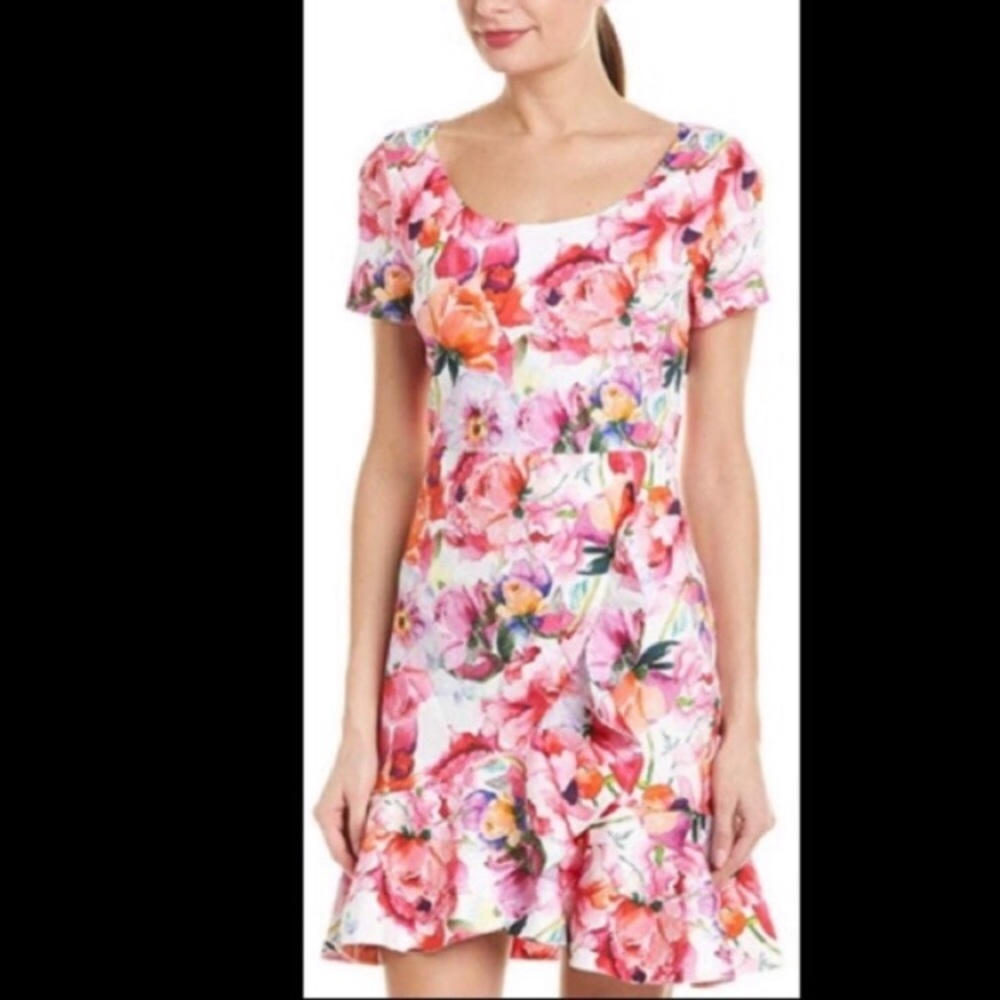 🌺ALEXIA ADMOR🌺FLORAL SCOOP NECK DRESS🌺